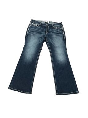 Ariat R.E.A.L denim mid rise boot entwined denim jeans size 34 S